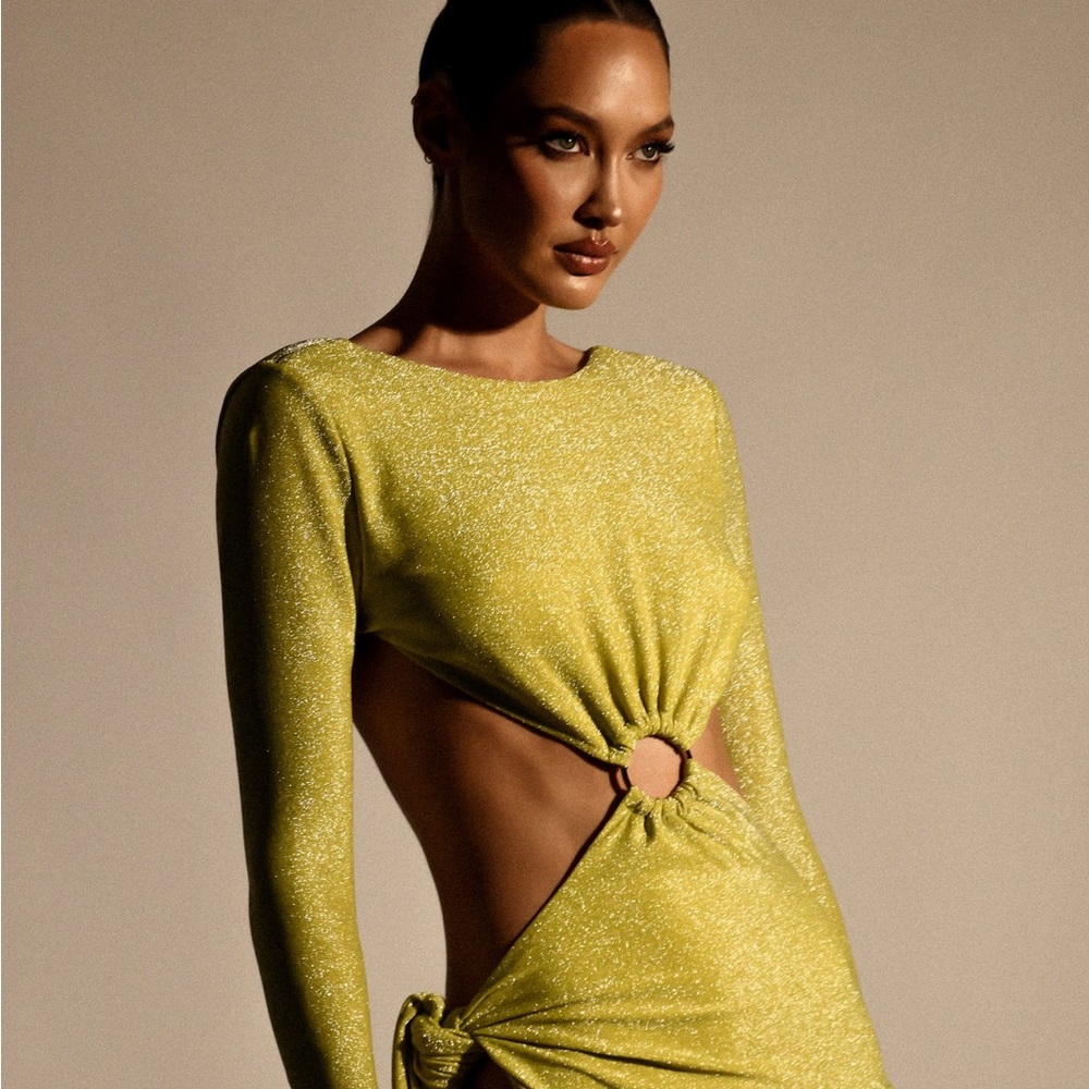 Meshki Christina Backless Maxi Wrap Dress